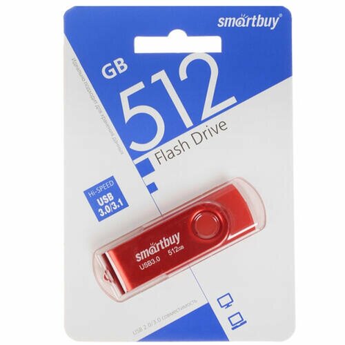 Память USB Flash 512 ГБ Smartbuy Twist [SB512GB3TWR] память usb flash 64 гб smartbuy twist [sb064gb3twr]