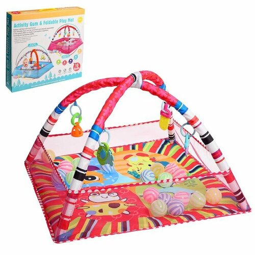 Развивающий коврик с бортиками Счастливый малыш 18 шариков в комплекте 5282₽