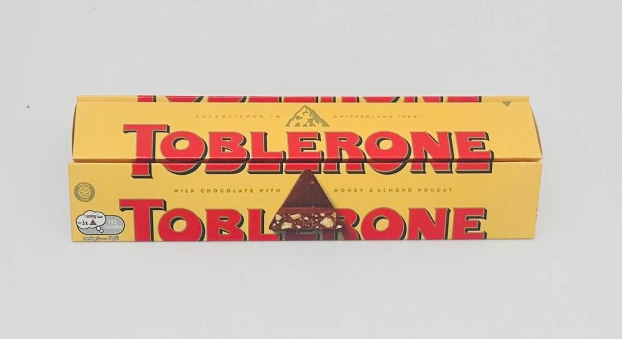 Шоколад молочный Toblerone с медово-миндальной нугой, 5 штук по 100 г