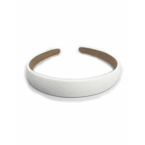 Ободок кожаный белый женский 950₽