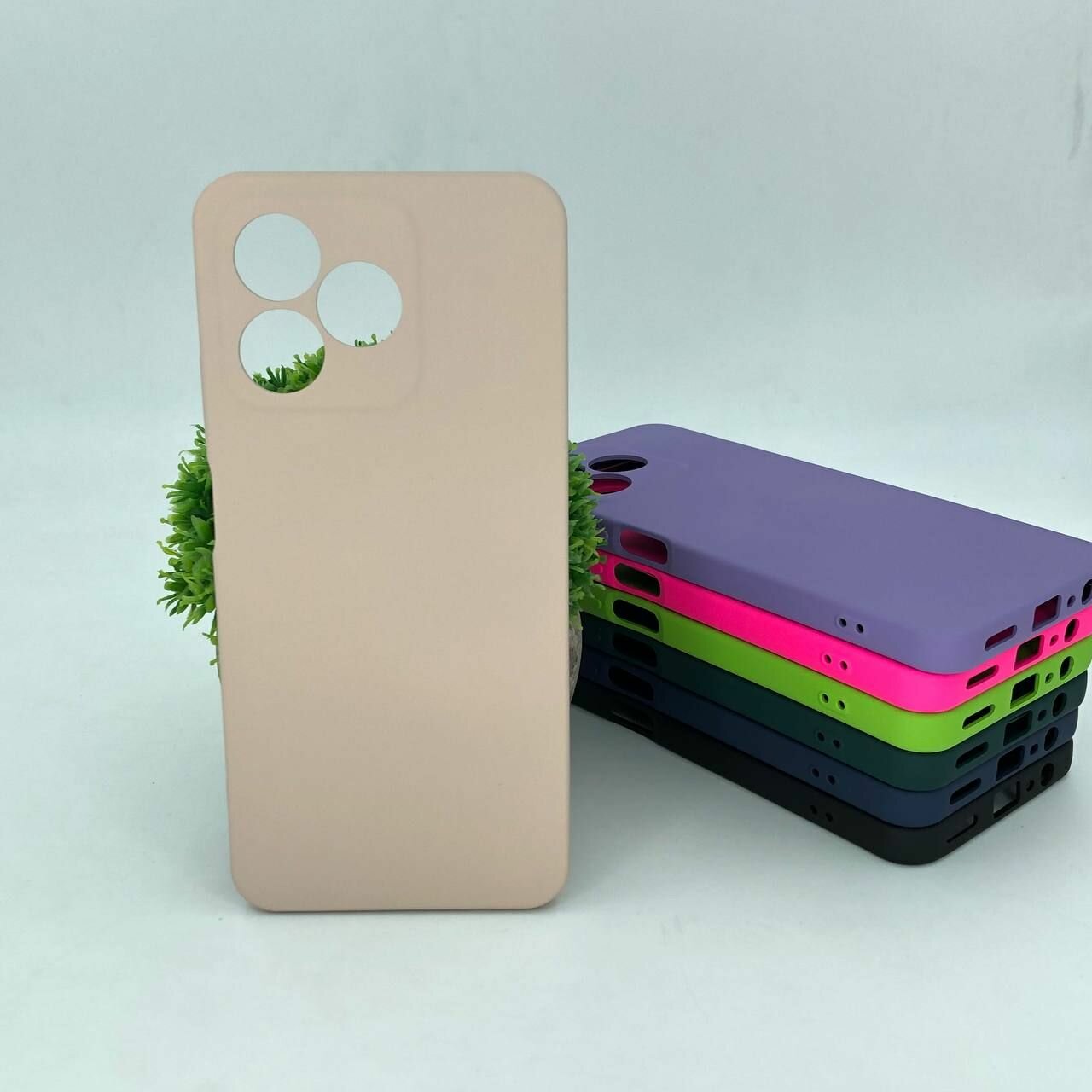 Realme Note 50 4G / C53 4G / C51 4G плотный силиконовый чехол с Soft-touch покрытием / Реалми Нот 50 4 Джи / Ц53 4 Джи / Ц51 4 Джи, с защитой модуля камер — фото 1