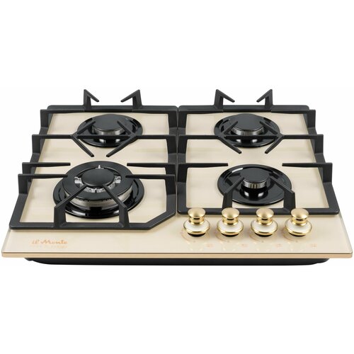 Варочная панель газовая, 60 см, Premium, Газ-контроль, Автоподжиг, Турбо-конфорка WOK, Закаленное стекло, il Monte Linea Design BH-677D-LUXE