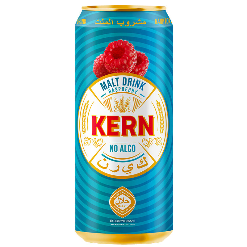 Напиток "KERN & RASBERRY (керн со вкусом малины)" безалкогольный сильногазированный, а/б 0.45 (упаковка 12шт) - фотография № 2