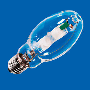 BLV HIE 150W Green 12500lm E27 - цветная лампа металлогалогенная