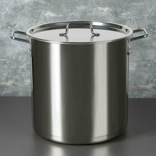 Котел Общепит 30 л d35 см h36 см металлическая крышка клёпанные ручки 13187₽