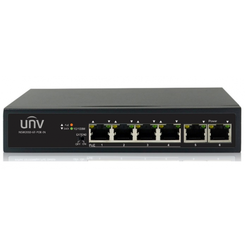Uniview Коммутатор 6100Mbps network ports RJ45 including 4 PoE ports IEEE8023 IEEE8023u IEEE8023az IEEE8023x IEEE8023af IEEE8023at 12Gbps 090Mpps 768Kbit 2K 160mm x 93mm x 32mm 63371 NSW2010-6T-POE-IN 4379₽