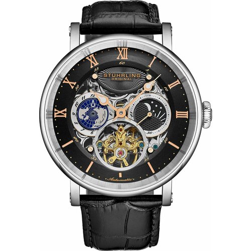 Наручные часы STUHRLING, черный мужские часы storm st 47391 gd