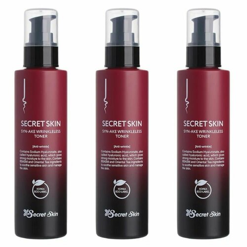 SECRET SKIN Тонер для ухода за лицом антивозрастной SYN AKE WRINKLELESS TONER, 150 мл, 3 шт