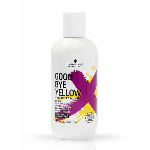 Schwarzkopf Professional Шампунь для волос нейтрализующий бессульфатный Goodbye Yellow 300мл шампуни schwarzkopf professional высокопигментированный нейтрализующий шампунь goodbye yellow