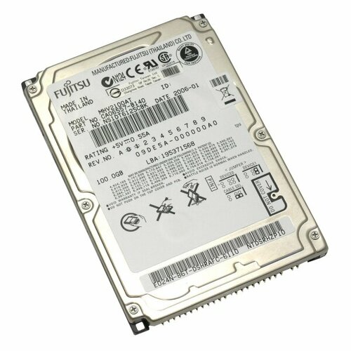 Жесткий диск Fujitsu CA06557-B140 100Gb 4200 IDE 25 HDD 10055₽