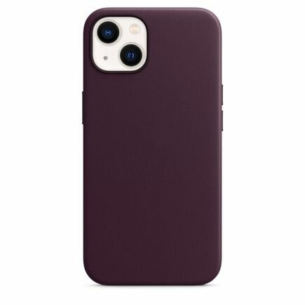 Чехол кожаный MagSafe для iPhone 14 / Анимация NFC / Leather Case with MagSafe / Ink