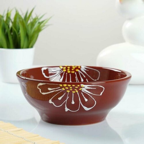 Миска большая Псковская 08л 73х185см ромашка коричневая 679₽