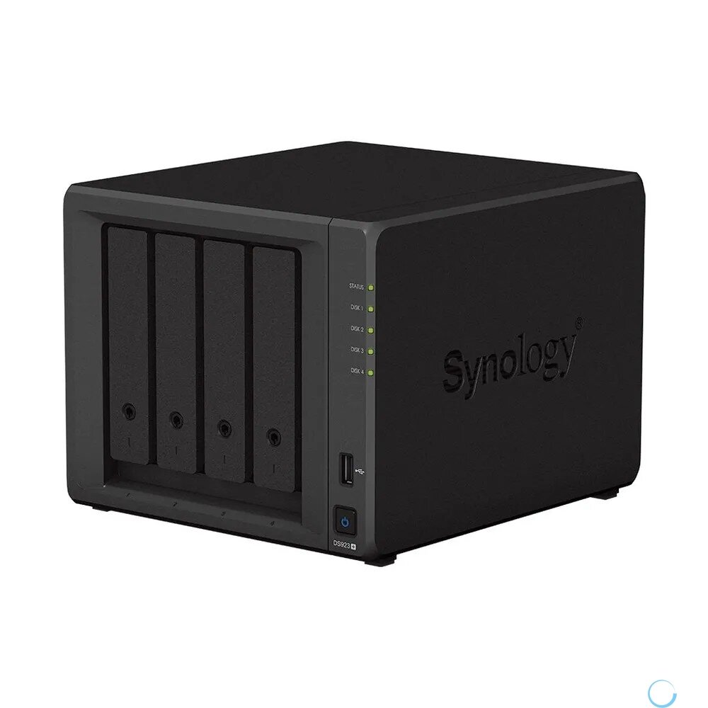Synology DS923+ Сетевое хранилище C2GhzCPU/4Gb(upto8)/RAID0,1,10,5,6/up to 4hot plug HDDs SATA(3,5' or 2,5')(up to 9 wi
