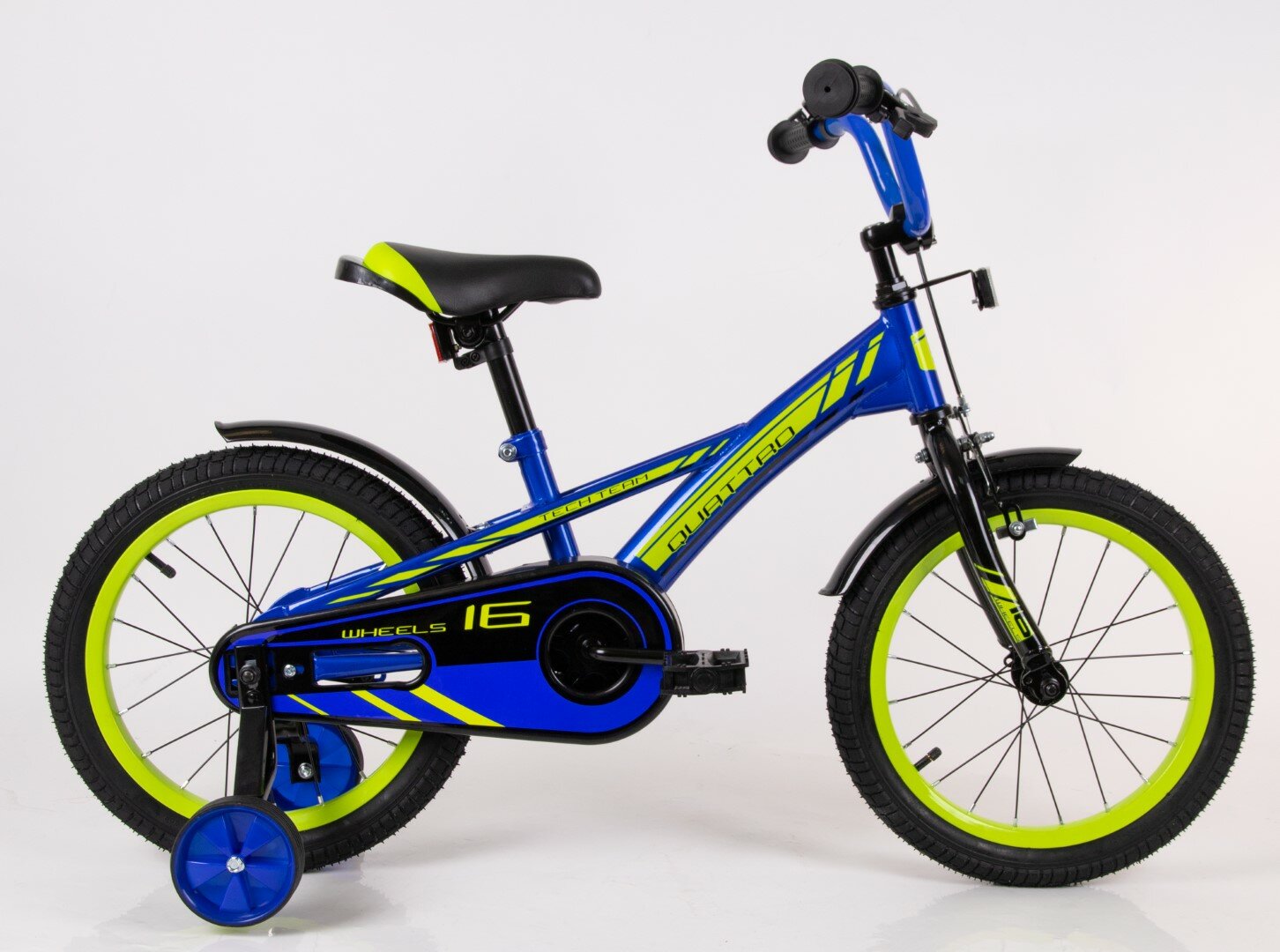 Детский велосипед TECH TEAM QUATTRO 16' синий (сталь) 2023 NN010237 NN010237