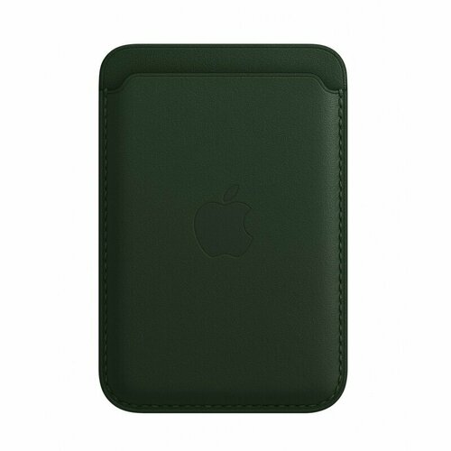Чехол картхолдер MagSafe Wallet на телефон для банковских карт, пропуска зеленый, Cardholder магнитный,