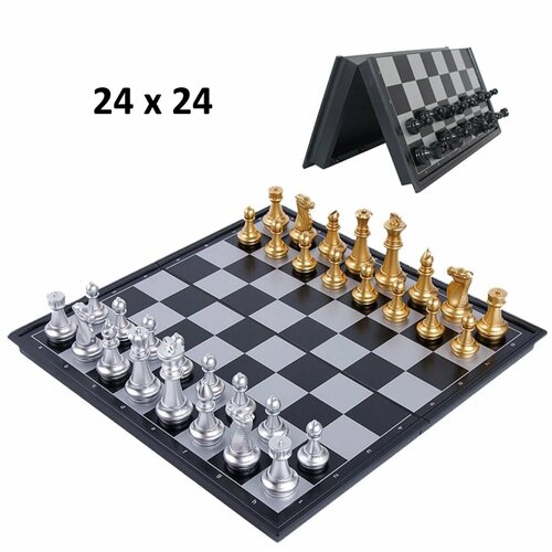 Шахматы магнитные, 24х24 см шахматы 1510а магнитные в коробке