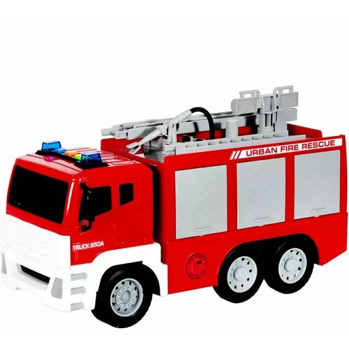 WB ES Машина инерционная WY850A-WB Пожарная машина свет/звук, в/к wb es машина инерционная wy821a wb мусоровоз свет звук в к
