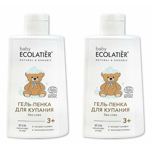 Ecolatier Гель пенка для купания, baby 3+, 250мл, 2 уп. ecolatier детский гель пенка для купания без слез 250 мл 250 г