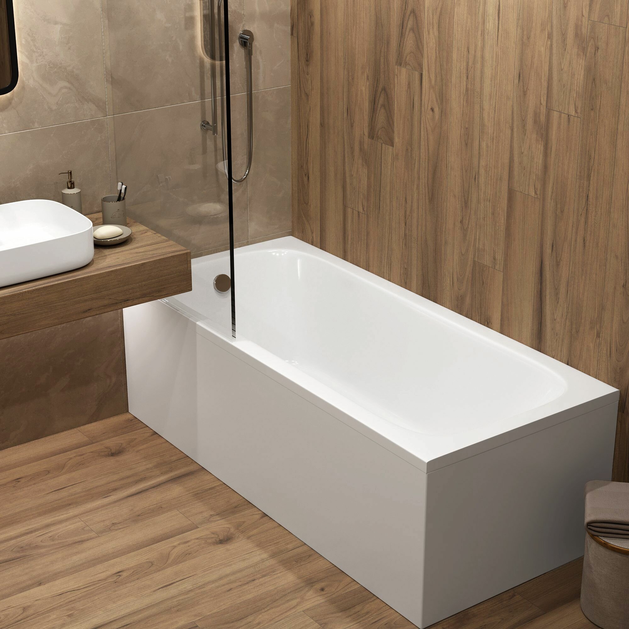 Ванна акриловая Apeggo Rite 180*80 см белая GG50016WH