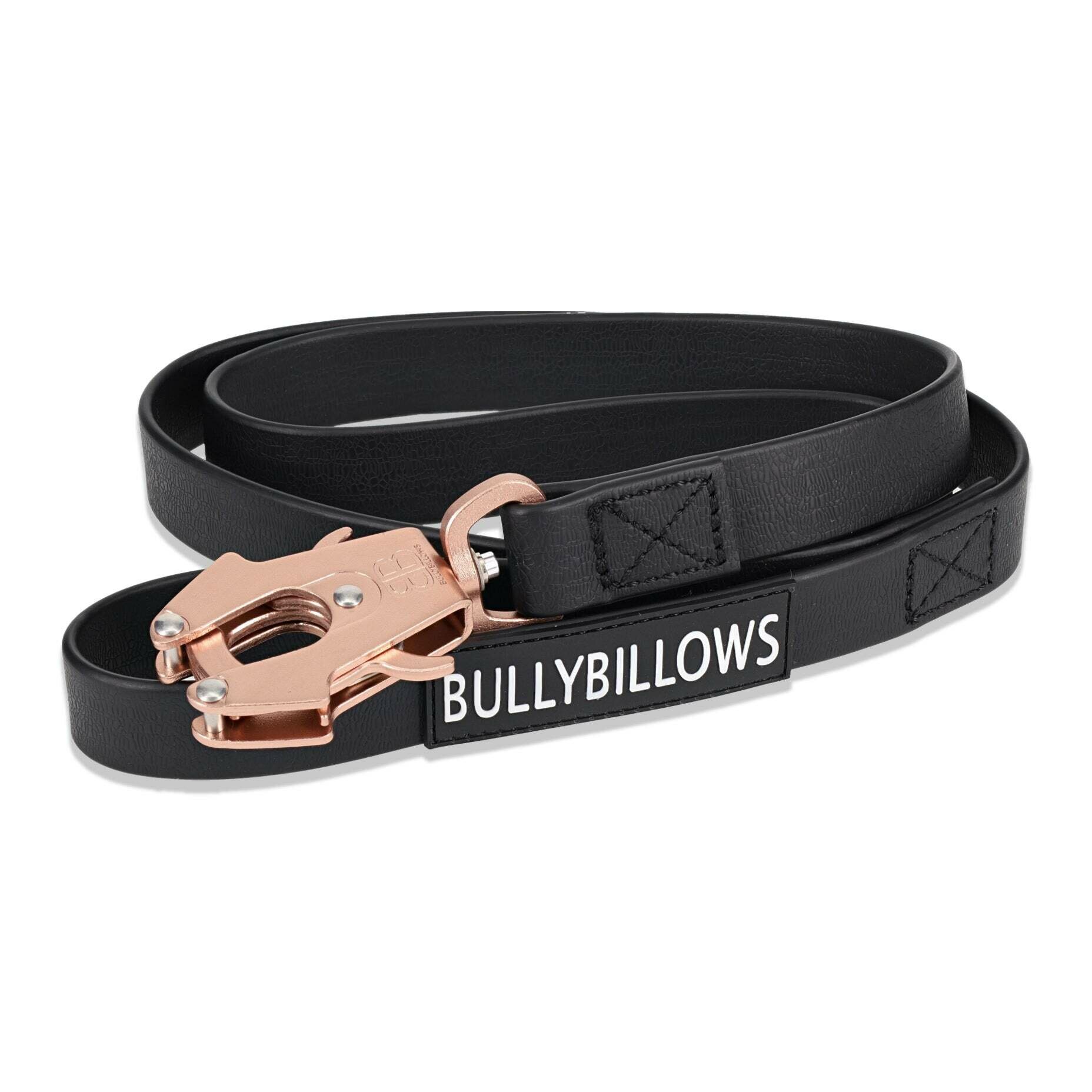 фото Поводок Billowthane Combat MATTE ROSE GOLD BullyBillows (черный / 120 см)