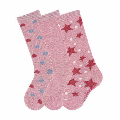 Гольфы Sterntaler размер 23/26, розовый 3 пары комплект детские осенние носки
