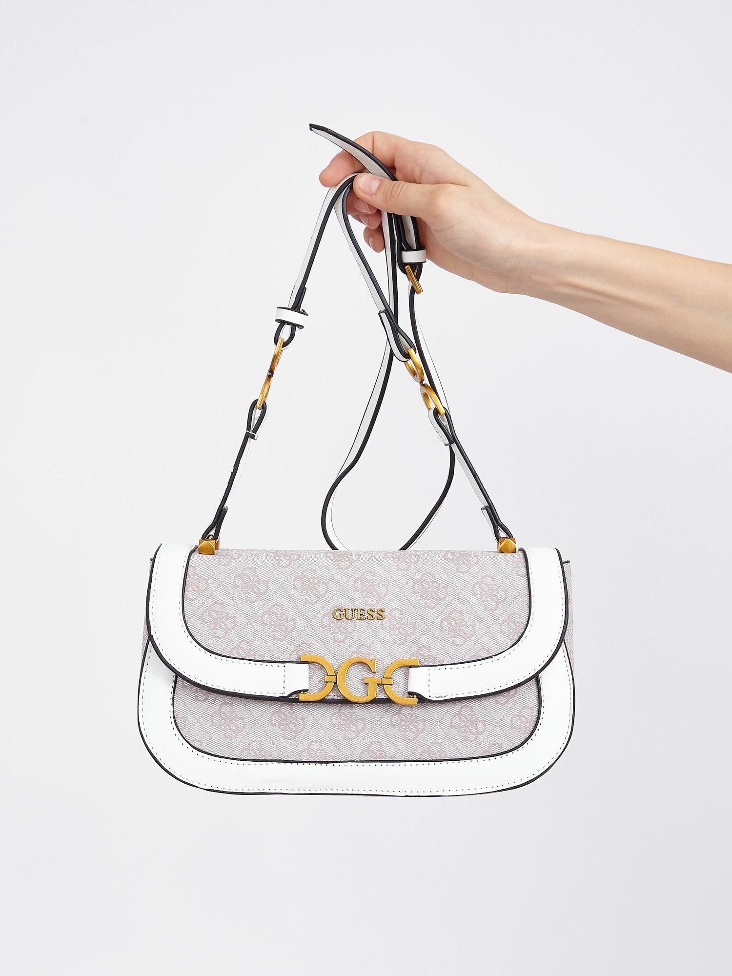 фото Сумка женская кожаная GUESS, кросс боди, через плечо, клатч