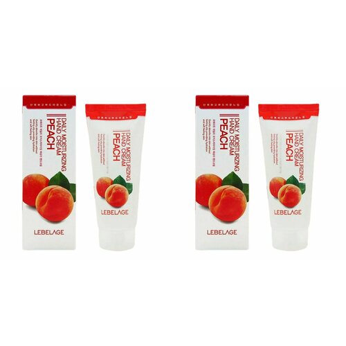 Крем для рук Lebelage увлажняющий с экстрактом персика Daily Moisturizing Peach Hand Cream, 100 мл, 2 шт