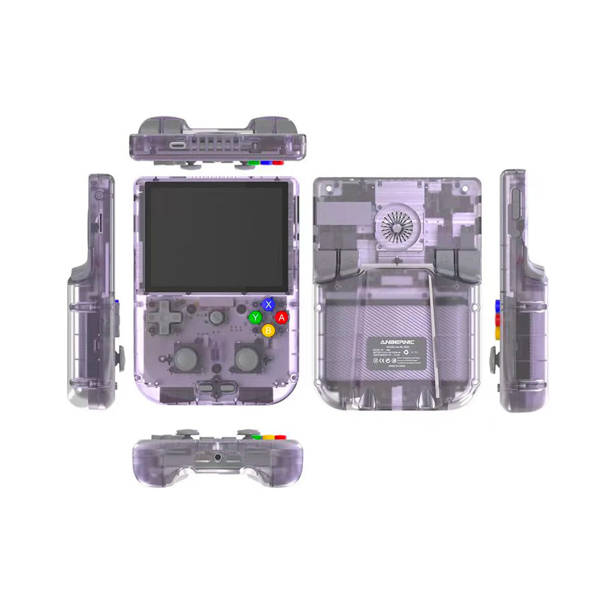 Игровая консоль Anbernic RG405V, IPS Android 12 (фиолетовый 4Гб + 128Гб eMMC + TF-карта 128Гб) 3000+ игр