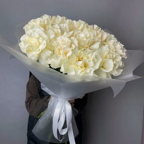 Изображение товара Букет из 15 французских белых роз от "Di_Flowerslab" , размер L
