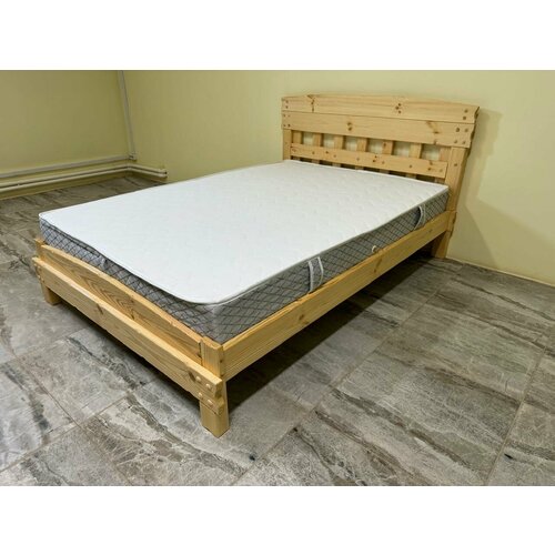 Кровать из дерева Барин-1 лак, под старину (состаренная), 90х200 см (габариты 100х210 см)