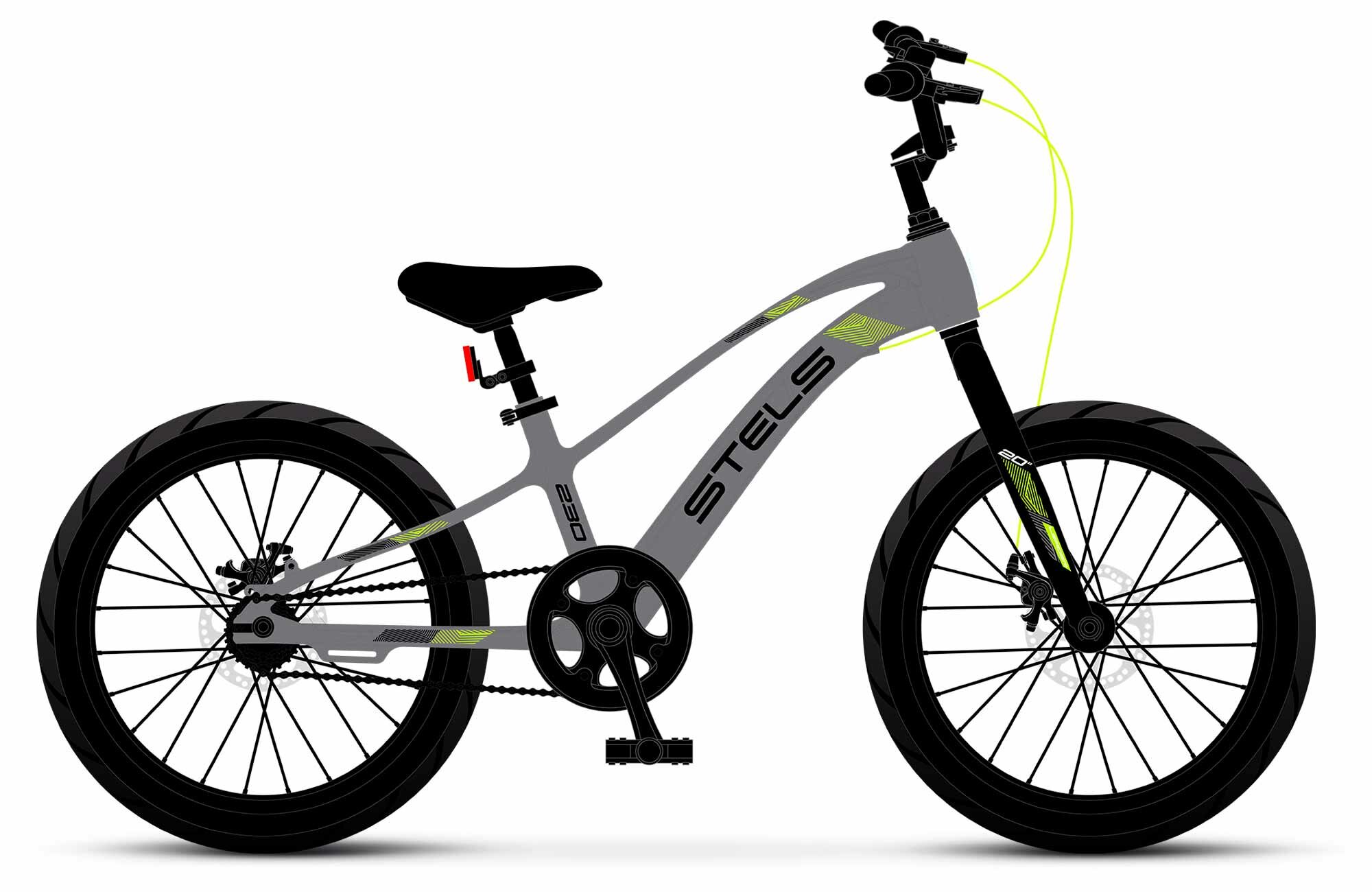 фото Подростковый велосипед STELS Leader 230 MD 20" Z010 Серый/Черный (требует финальной сборки) 2024
