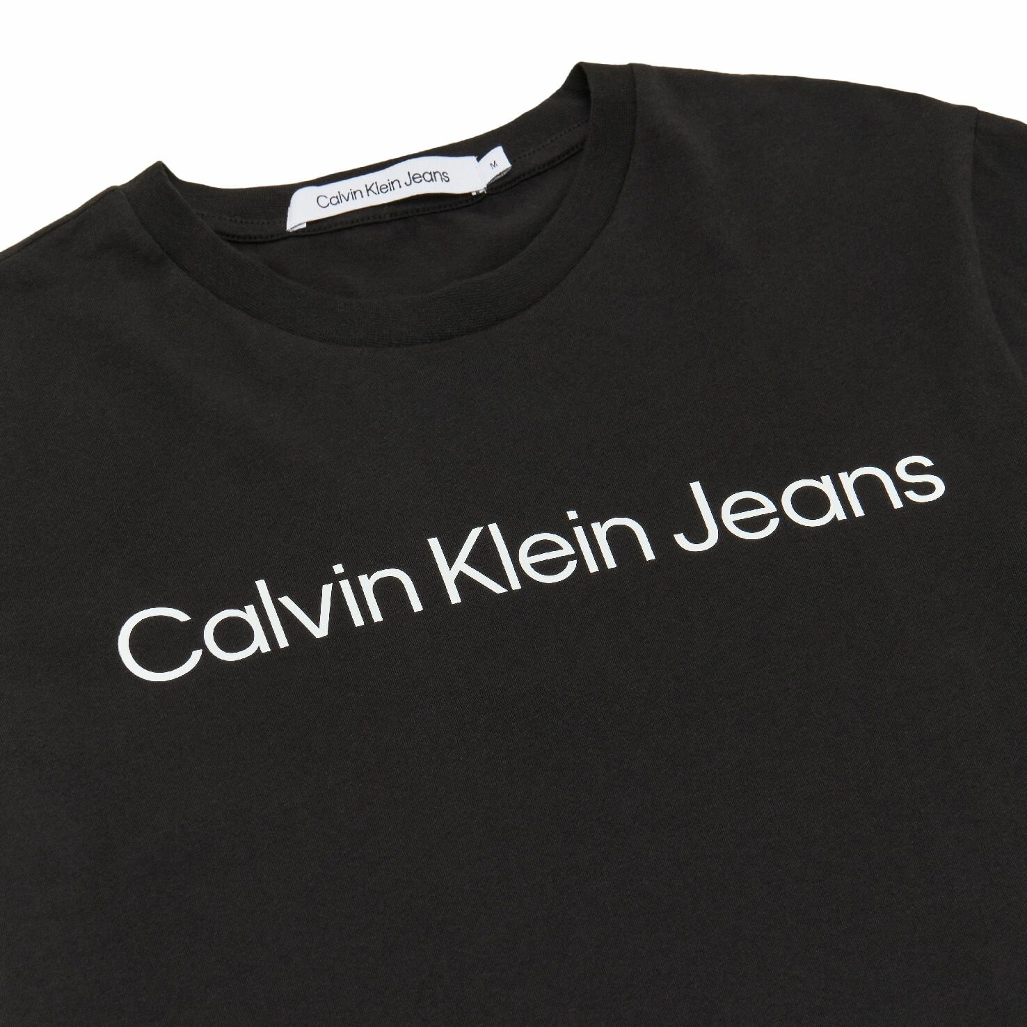 Футболка CALVIN KLEIN, размер M, черный, белый — фото 1