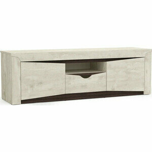 фото Тумба под ТВ олмеко 33.17 Лючия бетон пайн белый/венге/белый