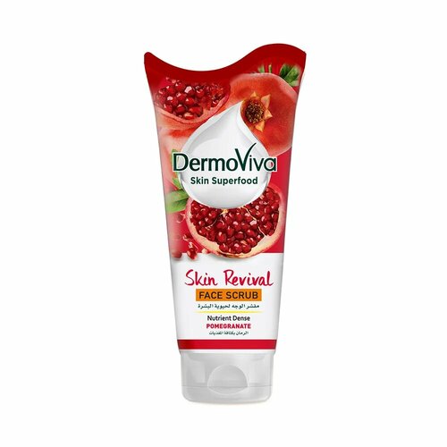 DermoViva SKIN REVIVAL Face Scrub POMEGRANATE Dabur обновление кожи скраб для лица с гранатом - насыщенный питательными веществами Дабур 150 мл 980₽