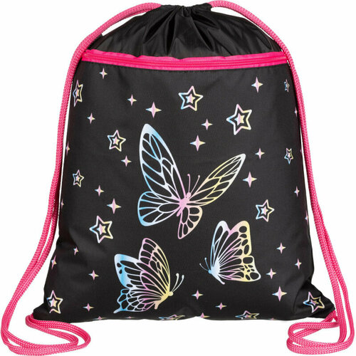 Мешок для обуви Комус Класс Галографик Батерфляй,360х470мм, карман, МО-26-2, 1910131