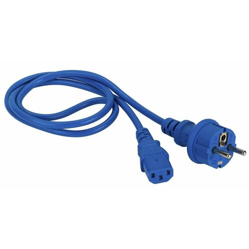 Шнур питания C13-Schuko прямая 3х075 220В 10А синий 3 метра 1557₽