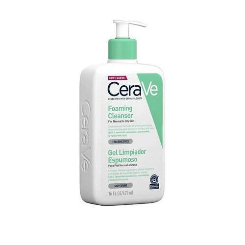 Очищающий гель - пенка для кожи лица и тела CeraVe Gel Moussant гель для умывания без парфюмерной отдушки для нормальной и жирной кожи 473 ml 1 шт 5900₽