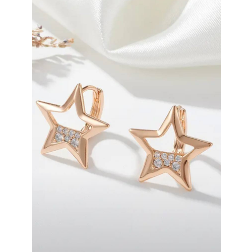 Комплект бижутерии XINQUAN jewelry: серьги, циркон, золотистый