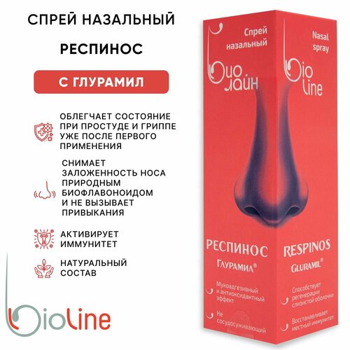 Спрей BioLine для носа респинос с Глурамил AMD DermaSave 1450₽