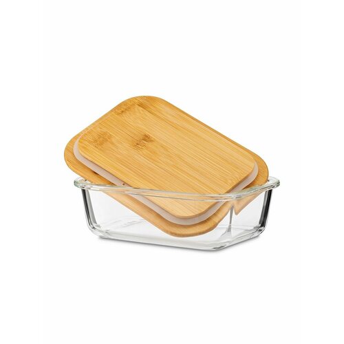 Контейнер стеклянный TECO TC-CB350-01 с бамбуковой крышкой 350 мл 473₽