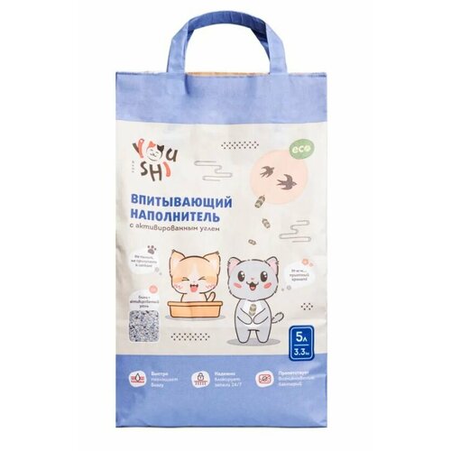 Youshi Наполнитель впитывающий для кошачьего туалета 5 л 33 кг 1480₽