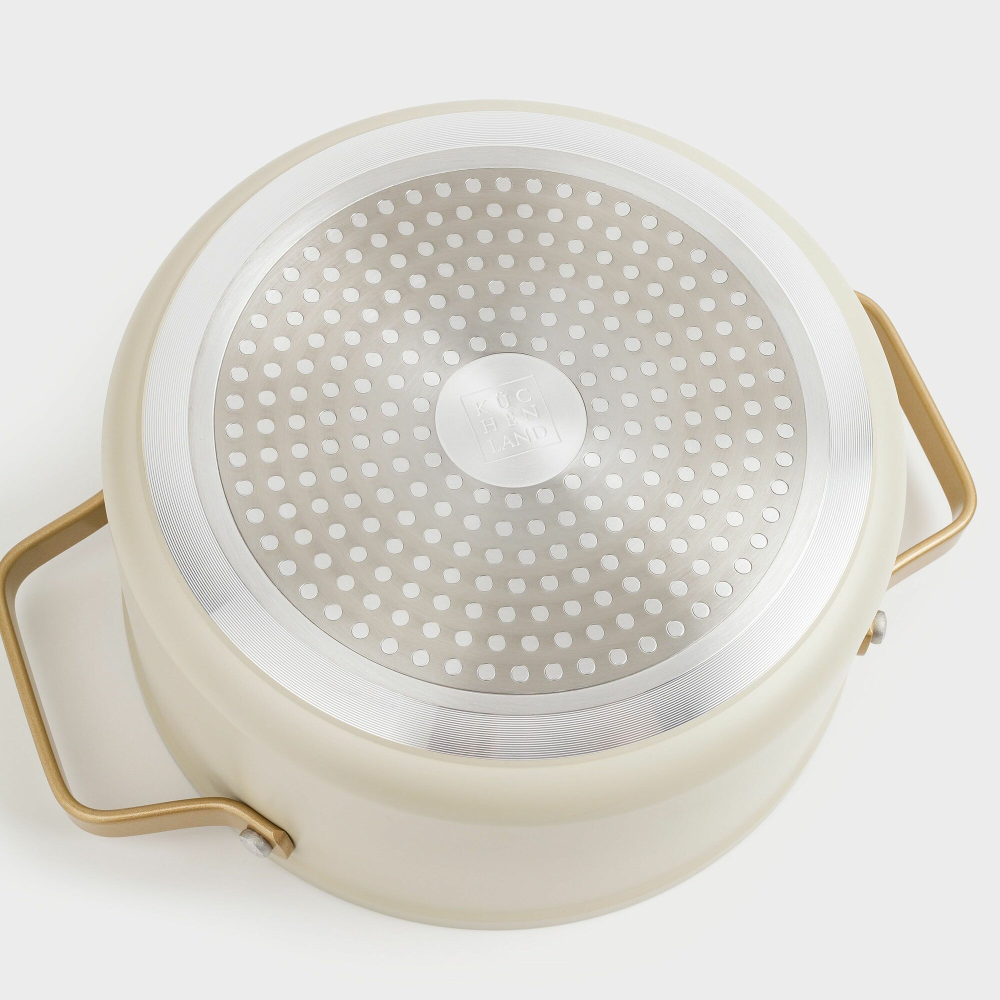 Изображение Кастрюля, 20 см, 2,8 л, с крышкой, с покрытием, молочная, Piatto gold