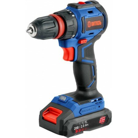 фото Дрель-шуруповерт Витязь ДА-520-10БСП 18012024 (с 2-мя АКБ, кейс, набор оснастки)