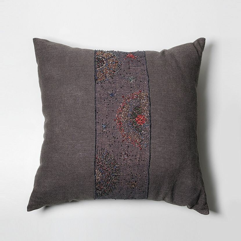 Beads Dark Brown Подушка