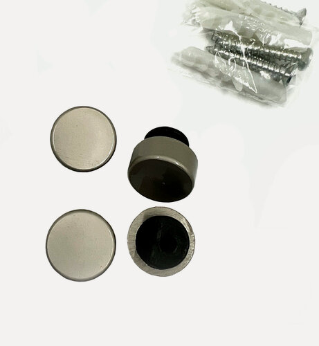 Изображение товара Крепление для зеркал никель матовый 20 мм набор 4 шт монтаж стеклянных зеркал