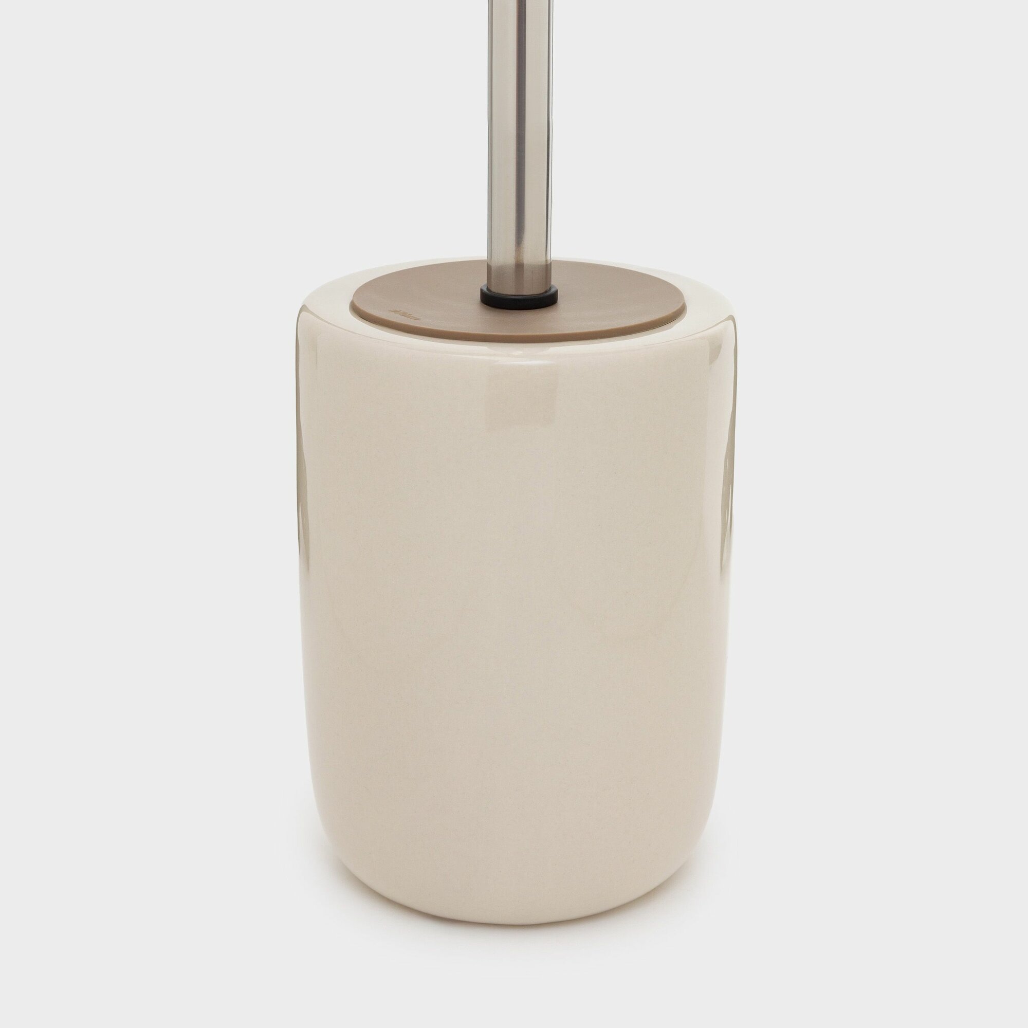 Картинки Ерш туалетный, 39 см, с подставкой, керамика/пластик, бежевый, Nira