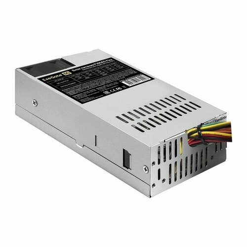 EXEGATE Блок питания EX292230RUS Блок питания 300W F300AS Flex ATX, for ITX case, APFC, КПД 80% 80 PLUS , 4cm fan, 24pin, 4pin, 3xSATA, 2xIDE серебристый, серый
