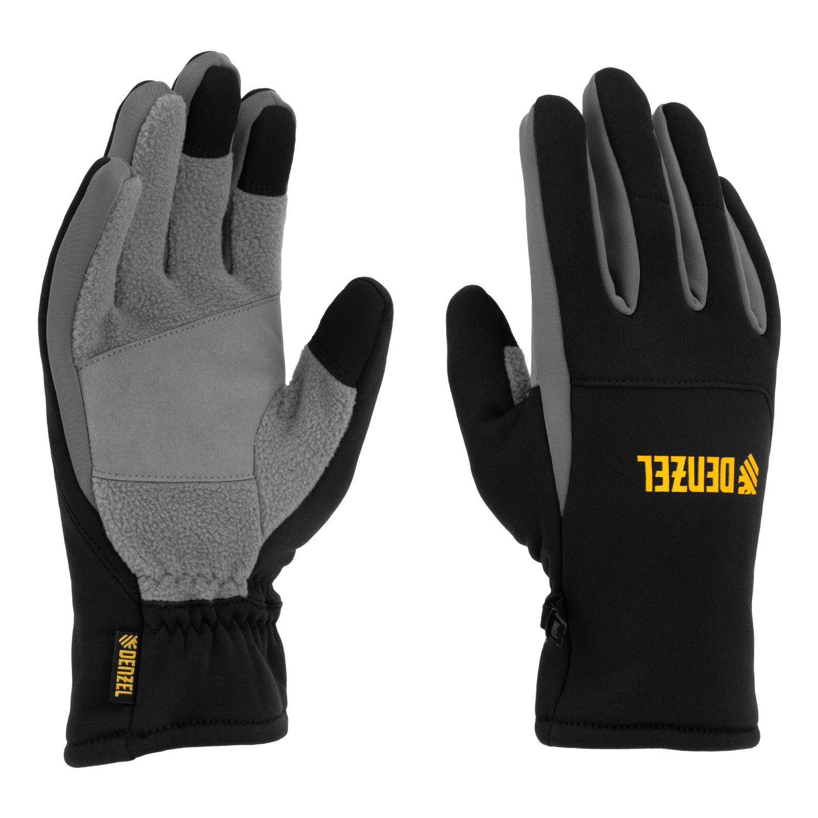 Перчатки универсальные искусственный мех работа с сенсорным экраном размер 10 Denzel 68088