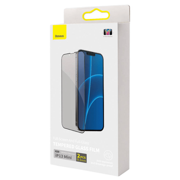 Защитное стекло Baseus IPH 13 Mini 5.4 (2021) Антишпион 0.3 mm 2 шт