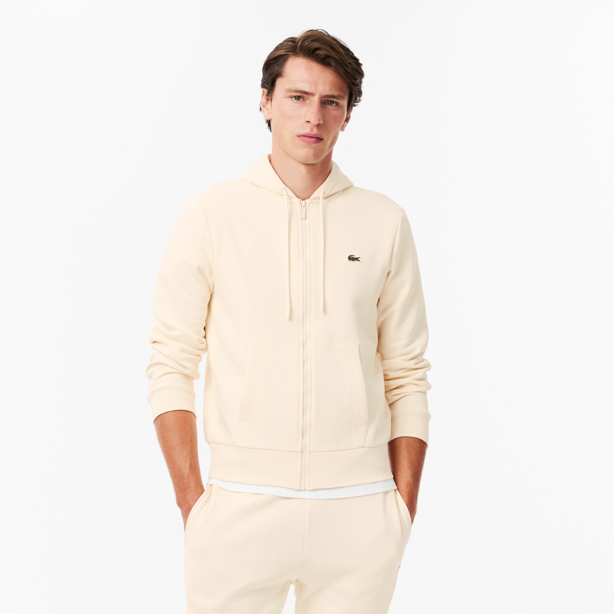 Толстовка спортивная LACOSTE, размер T8, , бежевый, бежевый